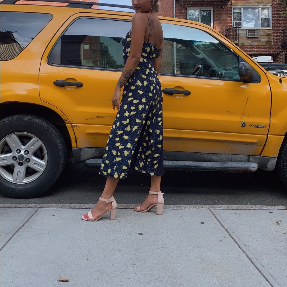 Piamita Lemon Polka Dot Dress